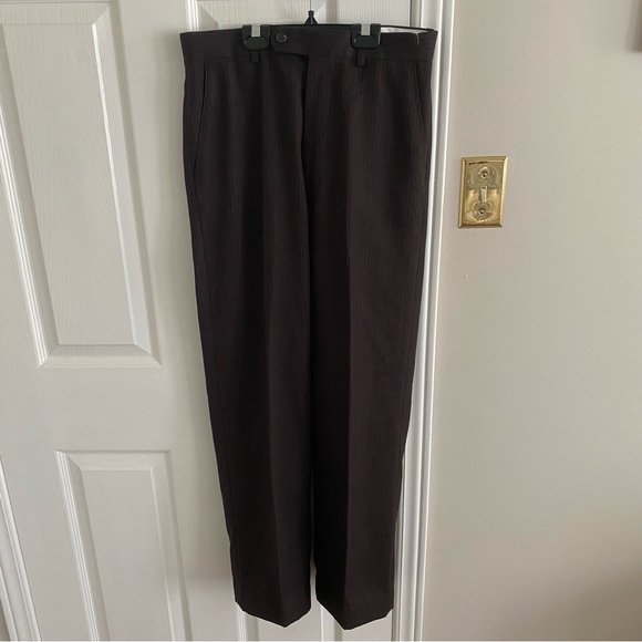 Brown Pin-striped Trousers/Dress Pants - Picture 5 of 5
